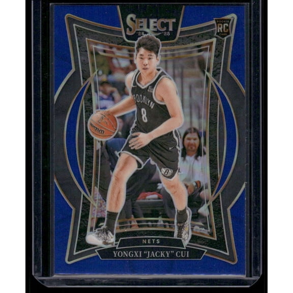 2025 2024-25 Panini Select Prizm Yongxi "Jacky" Cui #94 Concourse Blue RC