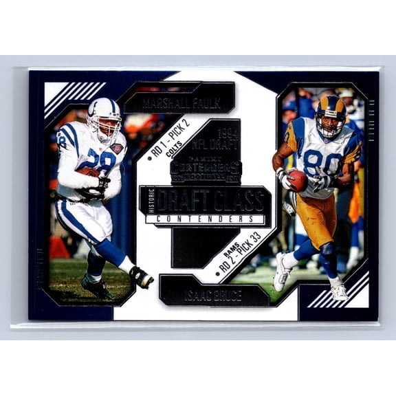 2025 2024 Panini Contenders Draft Class Isaac Bruce Marshall Faulk #14