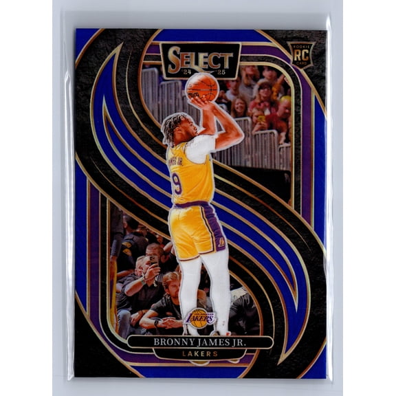 2024 Panini Select Bronny James Jr. Blue Prizm RC #179 Los Angeles Lakers Basketball Card