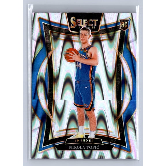 2024 Panini Select Nikola Topic Oklahoma City Thunder #89 Silver Tectonic Prizm RC Basketball Card
