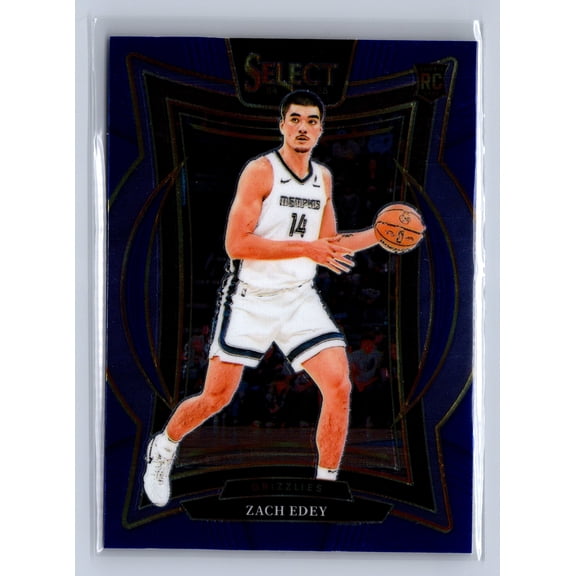 2024 Panini Select Zach Edey Blue RC #98 Memphis Grizzlies Basketball Card
