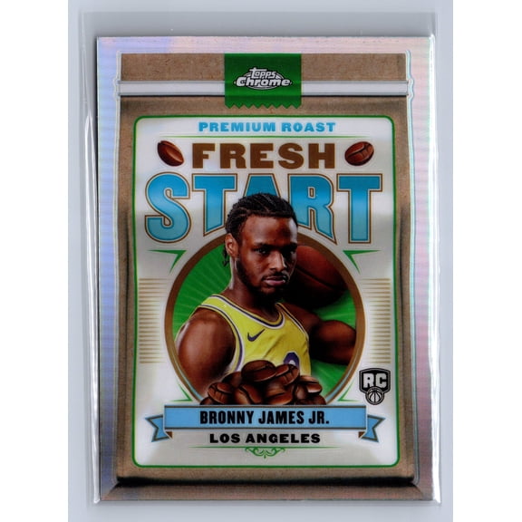 2025 2024 Topps Chrome Fresh Start Bronny James Jr. #FS-15 Refractor RC