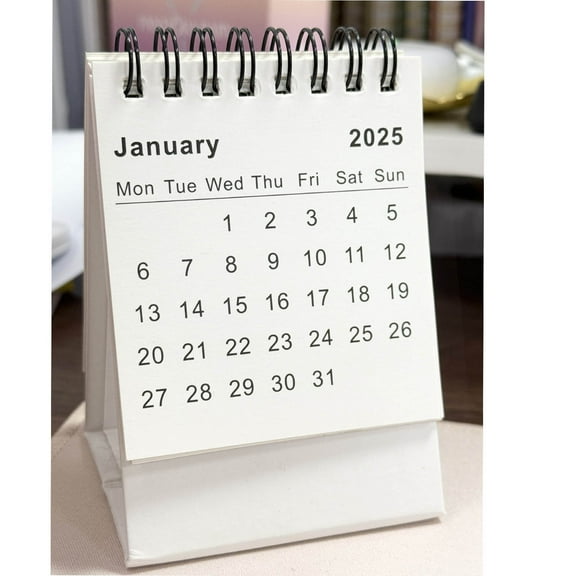 2025-2026 18-Month Desk Calendar Creative, Mini Portable Desktop Schedule Planner with Daily Pages, English Version for Work & Life Organization,3.1x4.1in