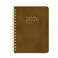 thumbnail image 1 of 2025-2026 A5 Schedule Planner 8.46"x6.06", Spiral-Bound Faux Leather Cover Date Notebook, July 2025 to 2026 Time Management Planner with Notes Section, 1 of 5
