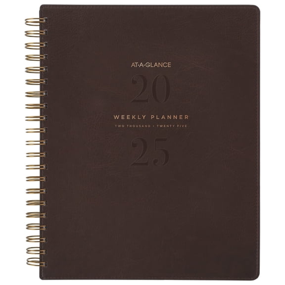 2025-2026 AT-A-GLANCE Signature Collection Weekly/Monthly Planner, 8-1/2" x 11", Brown, January To January, YP90509