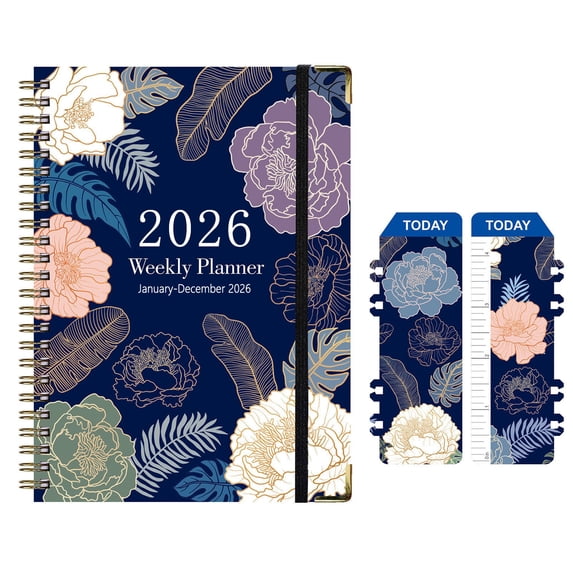 2025-2026 Academic Planner, Monthly Planner with Tabbed Dividers & Inner Pocket, Wire Bound Planning Notebook for Stu-dents, Professionals, Office & Home Organization