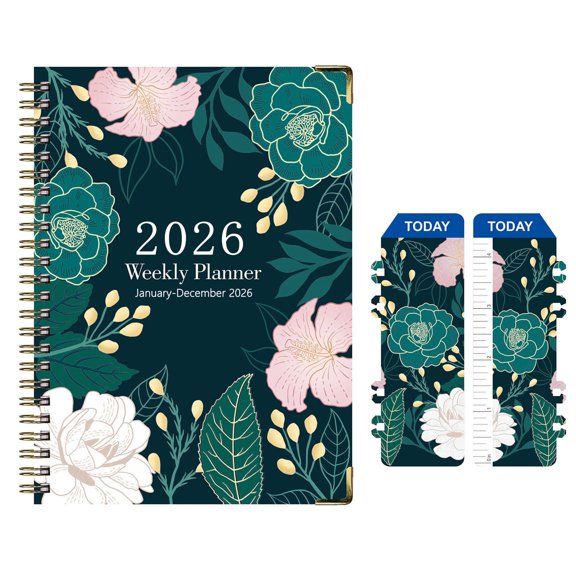 2025-2026 Academic Planner Spiral Bound - A5 Planner with Monthly Tabs, Inner Pocket & Wire Binding for Stu-dents & Professionals, Goal & Schedule Organization