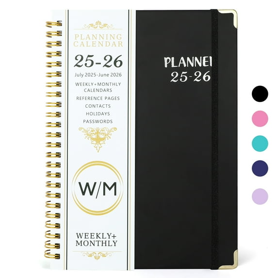 2025-2026 Academic Year Planner Calendar Notebook(JUL.2025-JUN.2026,6.3"x8.5")Daily Weekly Monthly Agenda Planner for Women Men Office