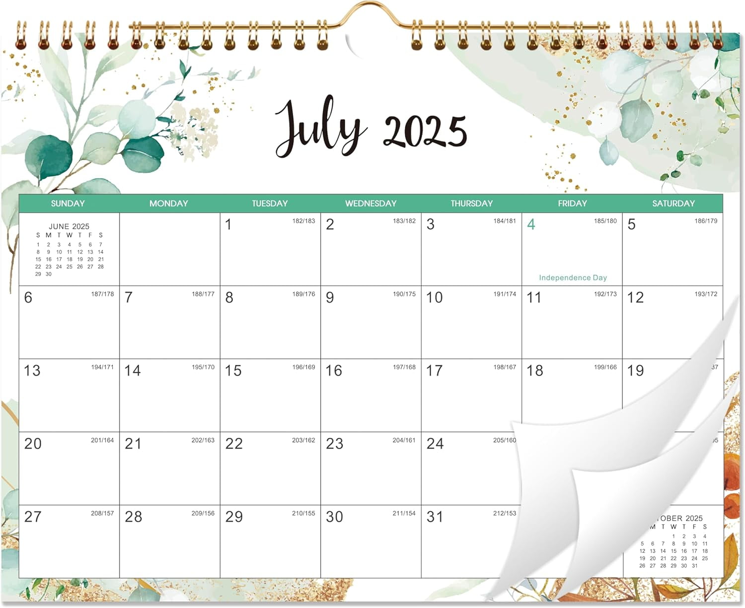 20252026 Calendar Wall Calendar 20252026 from July 2025 December