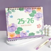 2025-2026 Desk Calendar 15-Month Planner - 8.3 Inch Spiral Bound with Holiday Markings & Generous Writing Space | Unique Monthly Patterns, Perfect for Christmas Gifts & New Year Organization