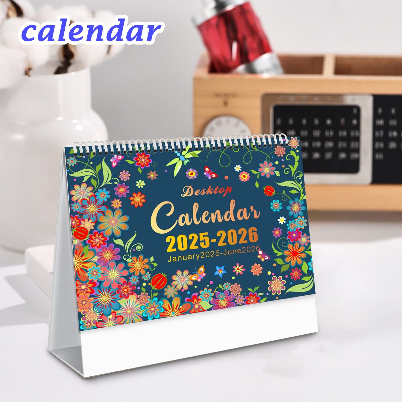 20252026 Desk Calendar Flip Desktop Calendar 20252026,Stand up Desk