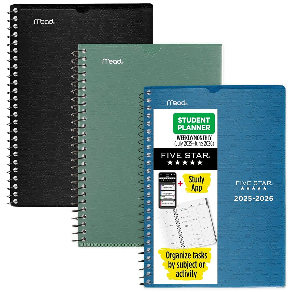 2025-2026 Five Star Five Star Customizable 5.5" x 8.5" Academic Year Weekly &