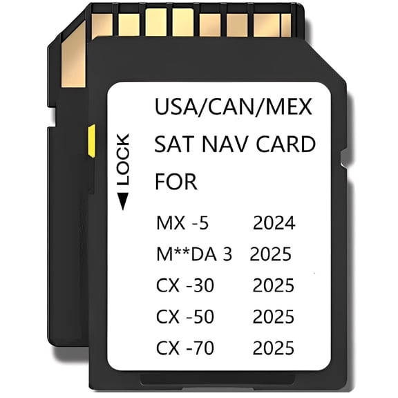 Latest Navigation SD Card Compatible with 2025/2026-3,2024/2025/2026-MX-5,2025/2026-CX-30, 2025/2026-CX-50, 2025/2026-CX-70,