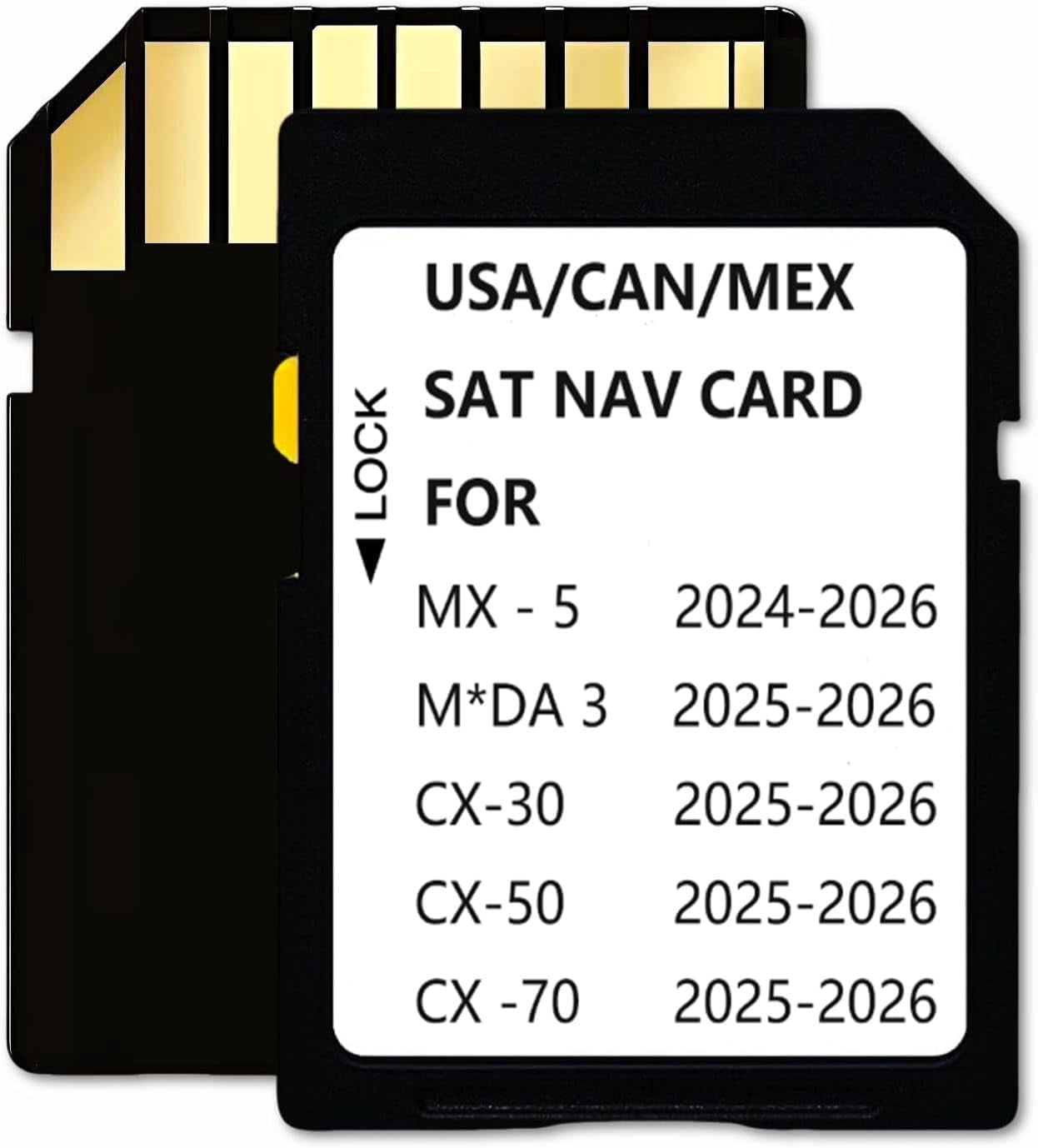 2025 2026 Latest Navigation sd Card Compatible with 2024-2026 MX-5, 2025 2026-CX-30, 2025 2026-CX-50, 2025 2026-CX-70, 2025 2026-Mazda 3