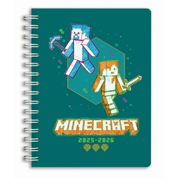 2025-2026 Minecraft Mobs Student Planner: August - July, 6.5 X 8.25, (Spiral-Bound)