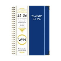 2025-2026 Monthly Planner Notebook - A5 Size with Dividers & Inner Pocket, Spiral Bound Organizer for Students & Professionals, 1-Pack