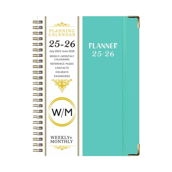 2025-2026 Planner A5 Plan Book | Monthly Calendar Notebook with Dividers | Double Coil Binding, Inner Pocket | Schedule Organizer for Students, Professionals, Parents, 1 Pack