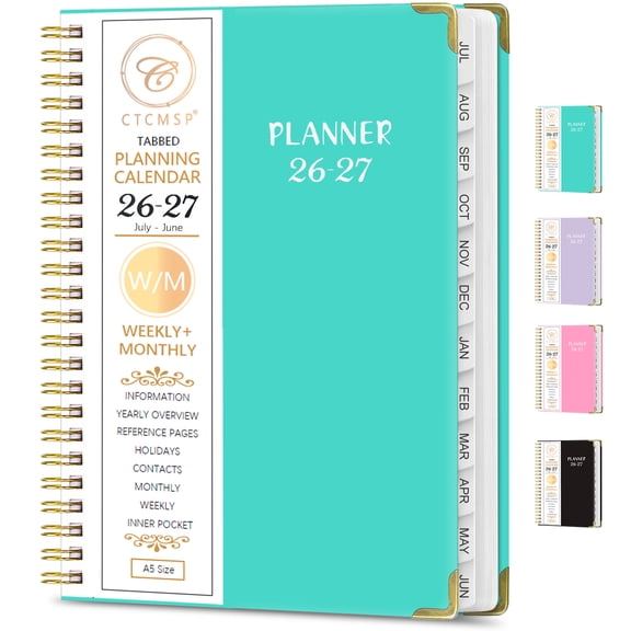 2026-2027 Planner Academic Planner Calendar Notebook(Jul.2026-Jun.2027,6.3"x8.5")Weekly Monthly Planner Perfect for Office Schedule Academic Supplies