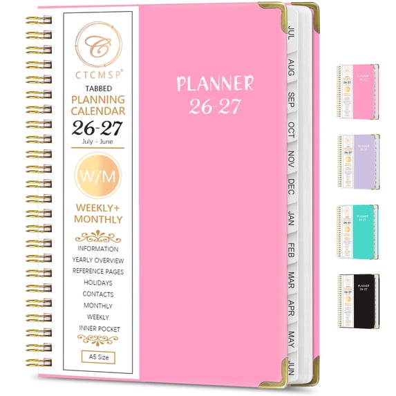 2026-2027 Planner Academic Planner Calendar Notebook(Jul.2026-Jun.2027,6.3"x8.5")Weekly Monthly Planner Perfect for Office Schedule Academic Supplies