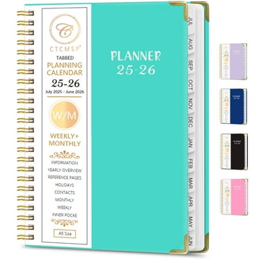 2025-2026 Planner Academic Planner Calendar Notebook(Jul.2025-Jun.2026,6.3"x8.5") Weekly Monthly Planner Perfect for Office Schedule Academic Supplies