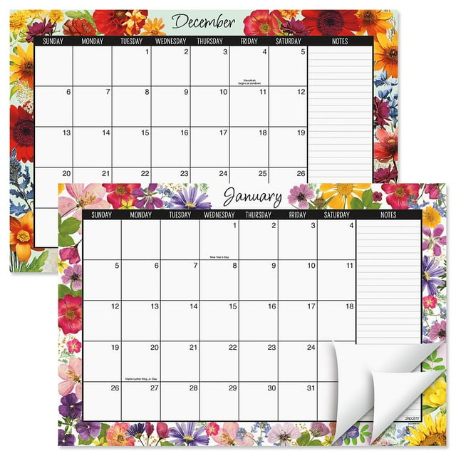 20252026 Pressed Flowers Desk Calendar Pad, 11Inch x 161/4Inch Size 20252026 Pressed Flowers Desk Calendar Pad, 11Inch x 161/4Inch Size
