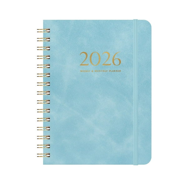 2025-2026 Schedule Planner with Date Notes, Premium Faux Leather Cover, Coil Bound for Flat Layout, Thick Quality Paper, Versatile for Daily Planning and Journaling