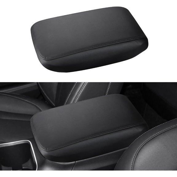 for 2025 2026 Subaru Outback Accessories Car Center Console Cover for Subaru Outback/Legacy 2025 2024 2023 2022 2020 2021 Leather Armrest Cover Arm Rest Box Lid Seat Protector (Black Stitches)