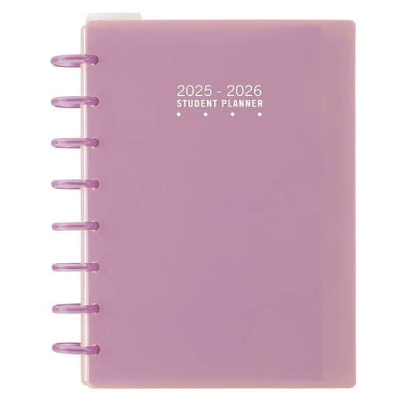 2025-2026 TUL Discbound Weekly/Monthly Student Planner, Junior Size, Pink, July To June