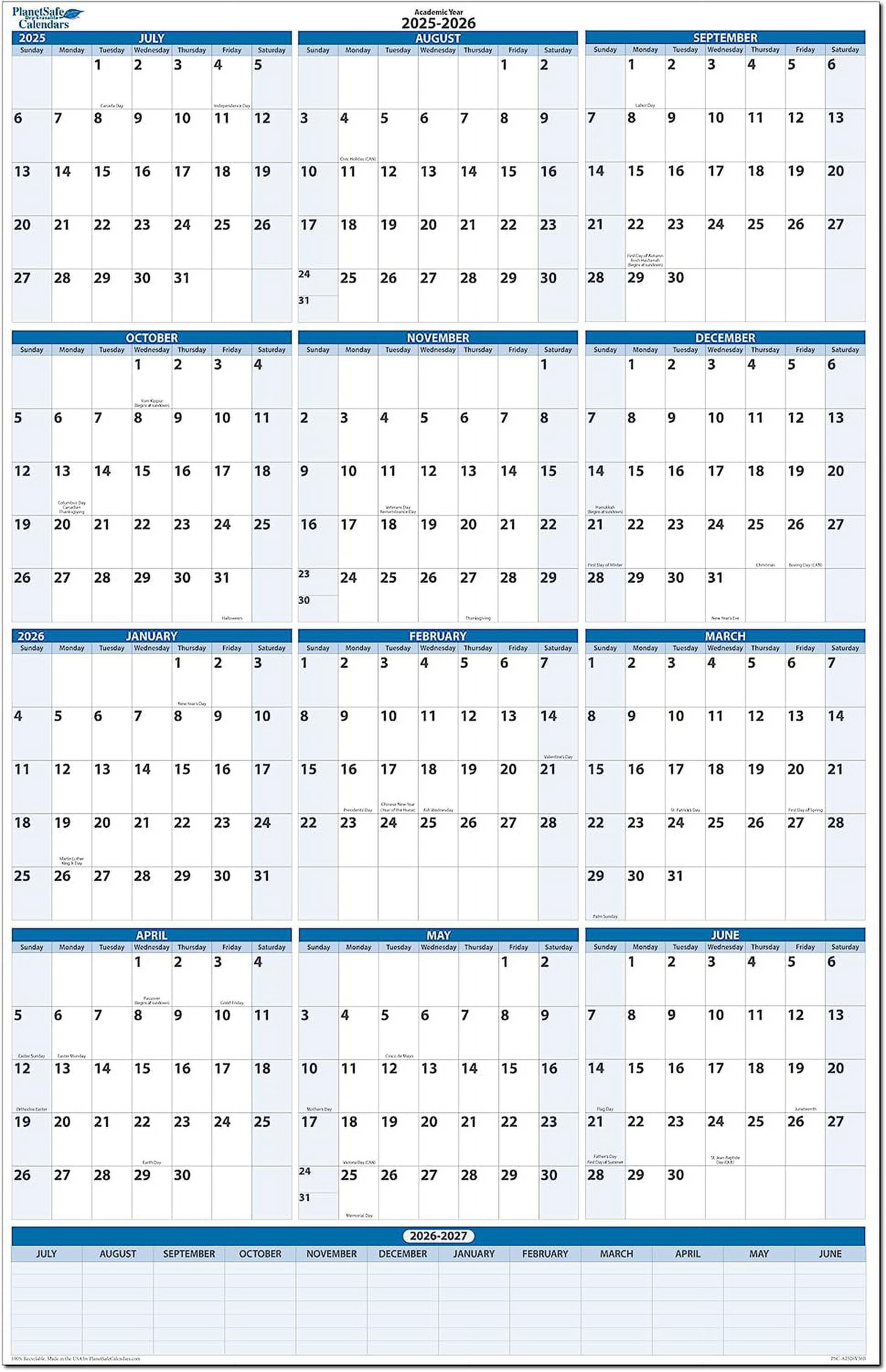 2025-2026-vertical-sky-blue-fiscal-academic-year-12-month-wall-calendar-56-x-36-large-dry-wet-erasable-yearly-planner-with-next-year-side-planner-great-for-office-projects-walmart-com