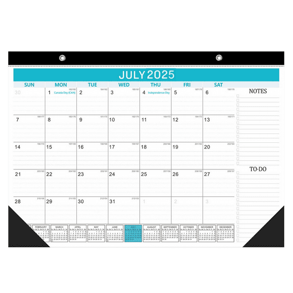 2025-2026 Wall Calendar, Large Planning Calendars 17" X 12" Blotter Paper With Holidays and Vacation Reminders, Suitable for Home School Classroom Office