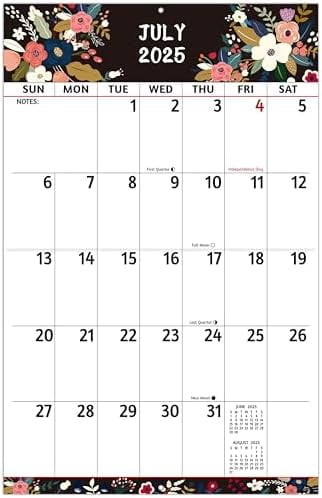20252026 Wall Calendar Large Print Calendar 20252026, 18 Monthly