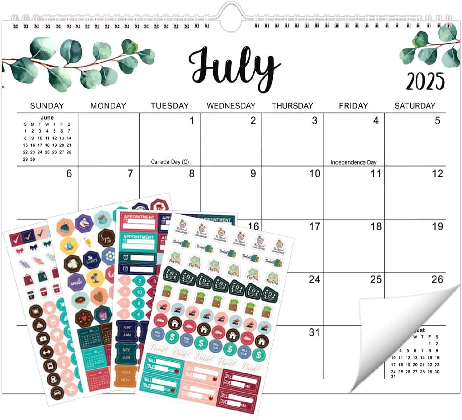 20252026 Wall Calendar Runs from July 2025 Until December 2026,18