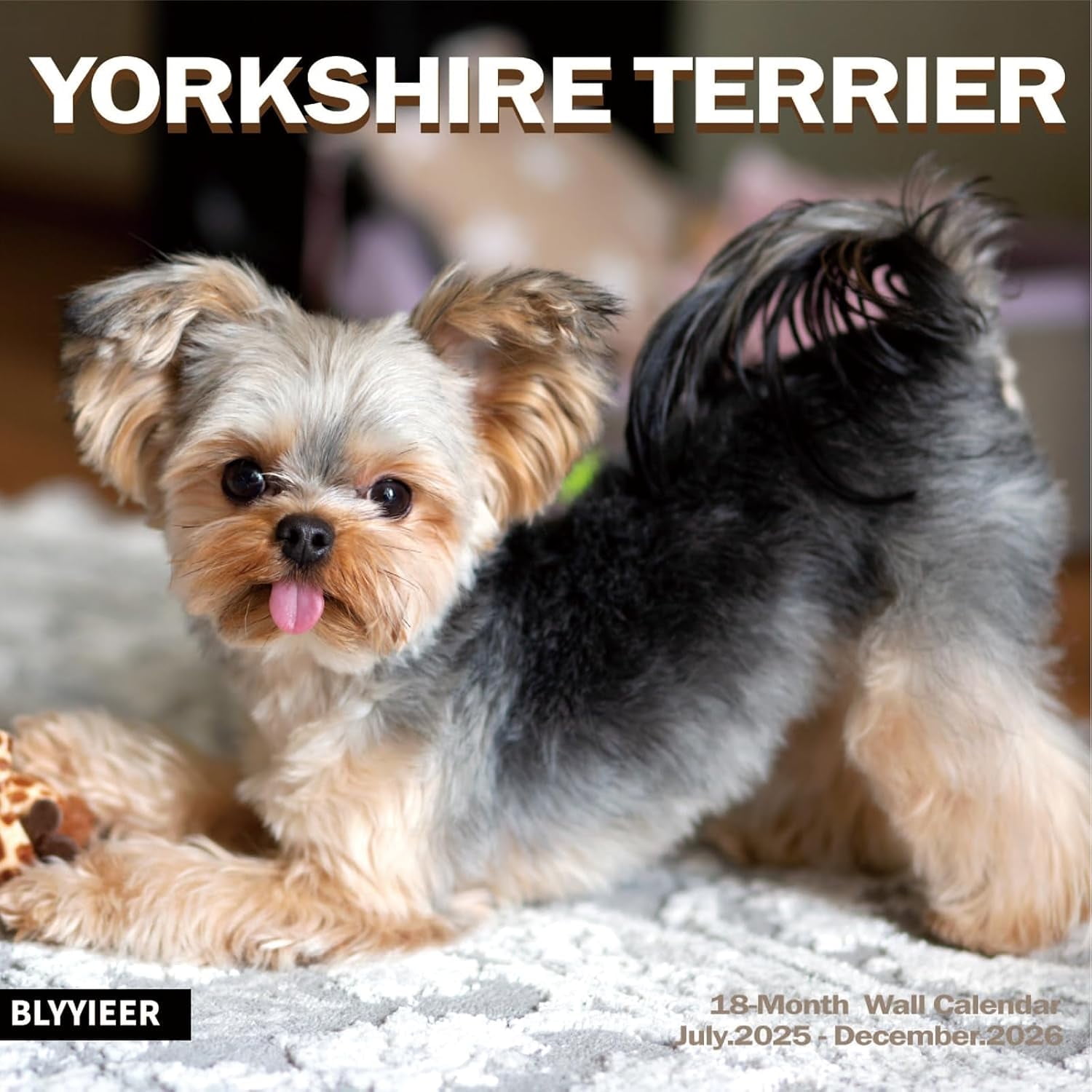 2025-2026 Wall Calendar,Yorkshire Terrier Wall Calendar, 12" x 24" Open,Family Planner Calendar Organizer with Yorkshire Images, for Dogs Lovers