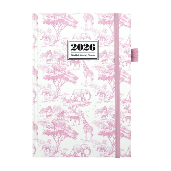 2025-2026 Weekly & Monthly Planner, All-In-One Efficiency Tool With Elegant Alphabet Lettering Hardcover, Perfect For Managing Appointments Tasks And Long-Term Goals