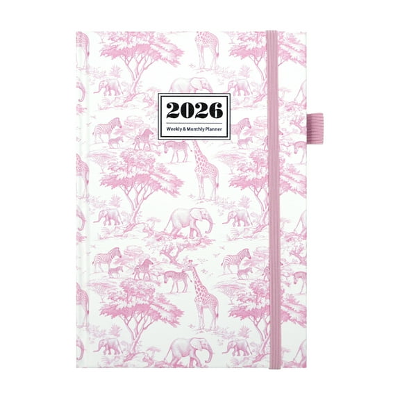 2025-2026 Weekly & Monthly Planner, All-In-One Efficiency Tool With Elegant Alphabet Lettering Hardcover, Perfect For Managing Appointments Tasks And Long-Term Goals