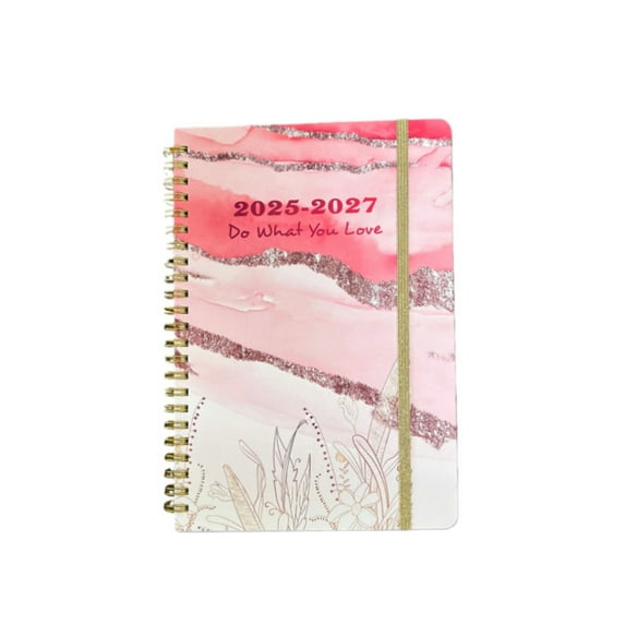 2025-2027 Premium Pattern-Design Spiral Planner – Elegant Scheduling Notebook for Daily Organization & Time Management