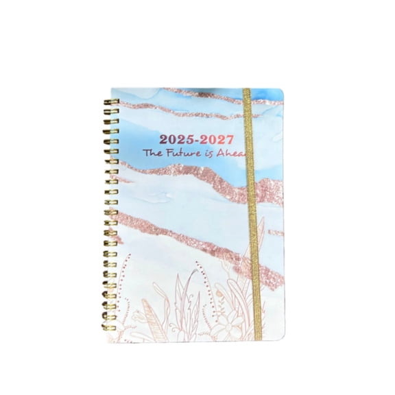 2025-2027 Premium Pattern-Design Spiral Planner – Elegant Scheduling Notebook for Daily Organization & Time Management