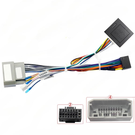 2025-21 16p android large screen navigation power cable and protocol box for 08-17 jeep wrangler.compass