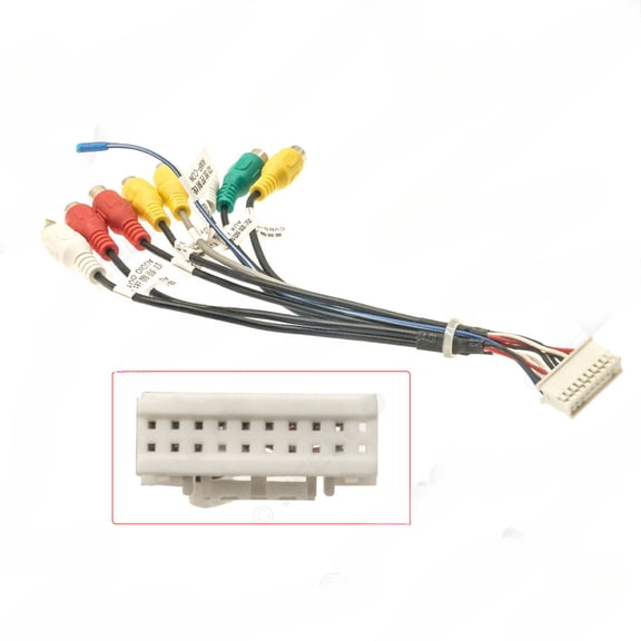 2025-21 android 20 pin rca output cable with 4g sim slot and microphone for palm system.navigation audio video adapter