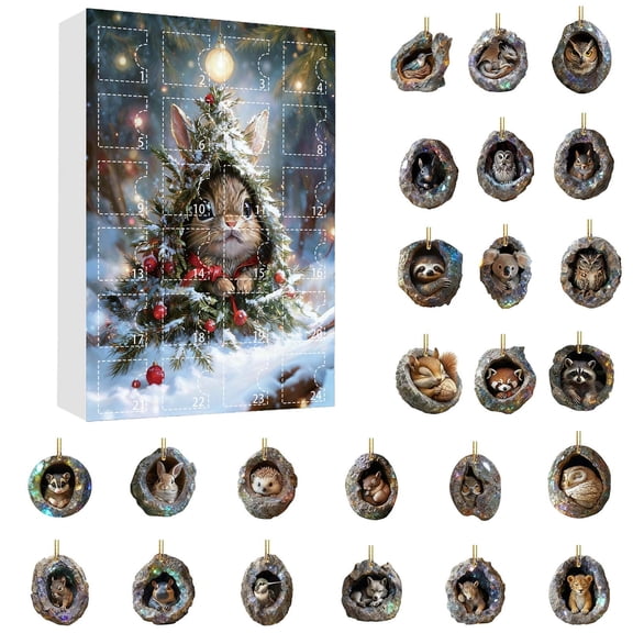 2025 24 Day Cute Animal Countdown Calendar Cute Theme Animal Ornament For Animal Enthusiasts Kitchen Clock Timer Shower Clock Large Digital Timer Workout Rain Timer Clock Timer with Remote