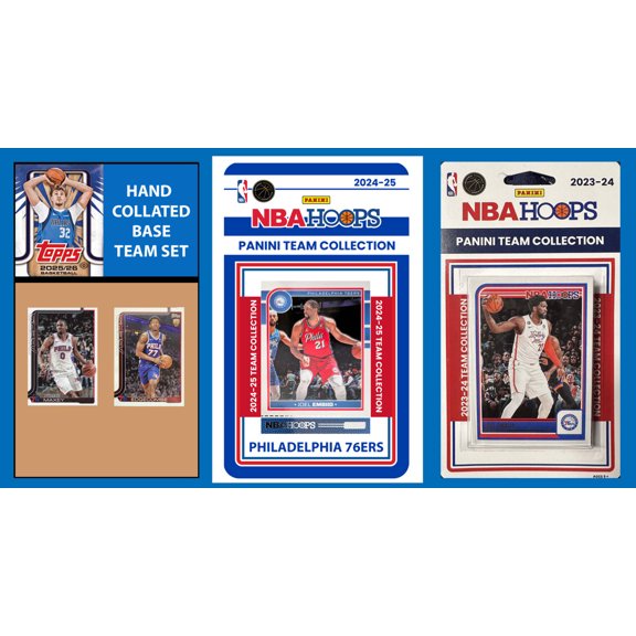 2025-26 2026 Topps Philadelphia 76ers Team Set Edgecombe + 2024 2023 Hoops