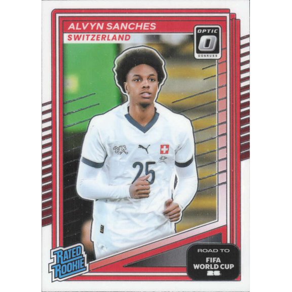 2025-26 DONRUSS ROAD TO WORLD CUP OPTIC #247 ALVYN SANCHES RATED ROOKIE SWITZERLAND