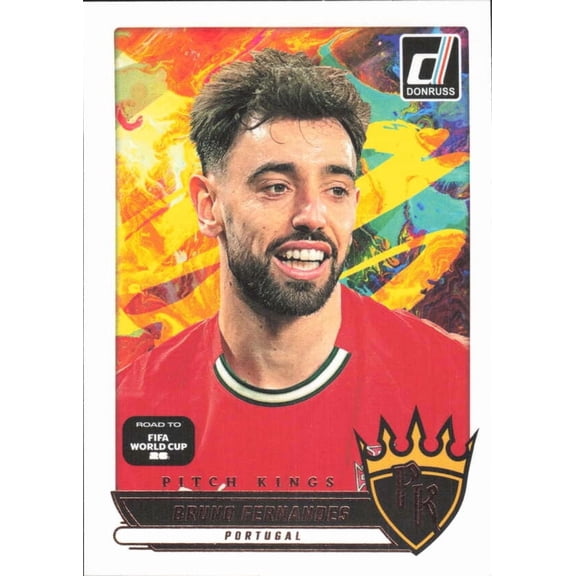 2025-26 DONRUSS ROAD TO WORLD CUP PITCH KINGS #2 BRUNO FERNANDES PORTUGAL
