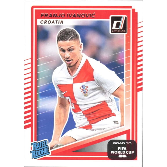 2025-26 DONRUSS ROAD TO WORLD CUP RATED ROOKIES #204 FRANJO IVANOVIC RATED ROOKIE CROATIA