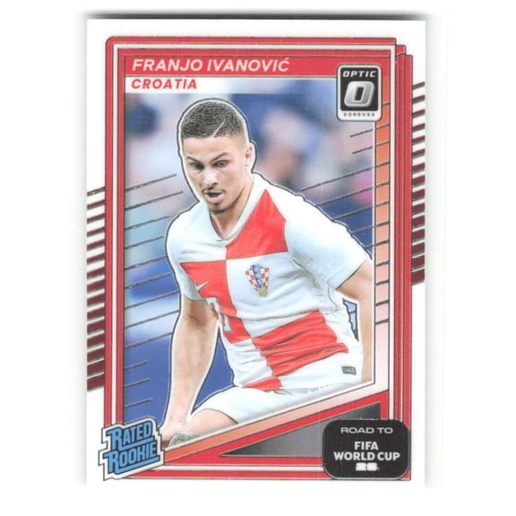 2025-26 Donruss Optic Road to FIFA World Cup #204 Franjo Ivanovic Rated Rookie Croatia Soccer Futbol Base Trading Card