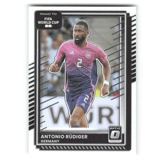2025-26 Donruss Optic Road to FIFA World Cup #29 Antonio Rudiger Germany  Soccer Futbol Base Trading Card