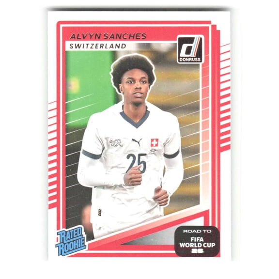 2025-26 Donruss Road to FIFA World Cup #247 Alvyn Sanches Rated Rookie Switzerland Soccer Futbol Base Trading Card