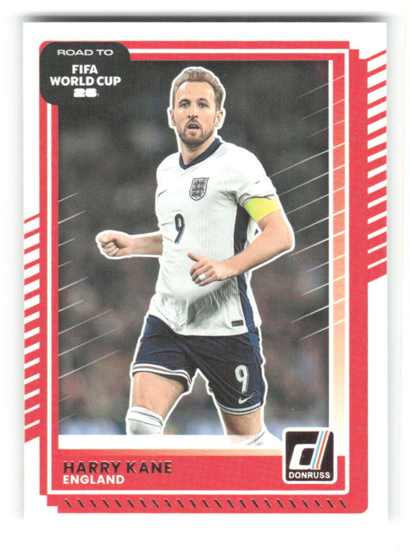 Tarjeta coleccionable base de fútbol 2025-26 Donruss Road to FIFA World Cup #62 Harry Kane Inglaterra
