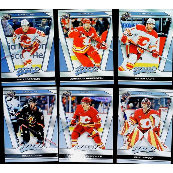 2025-26 MVP Calgary Flames Base No SP Team Set  (See Scan for all players included)  All Cards Pack Fresh, Hand Collated, Near Mint to Mint.