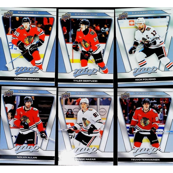 2025-26 MVP Chicago Blackhawks Base No SP Team Set  (See Scan for all players included)  All Cards Pack Fresh, Hand Collated, Near Mint to Mint.